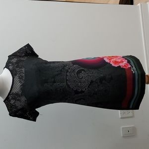 Desigual Sheath Dress - Lace and Floral and Mandala Pattern